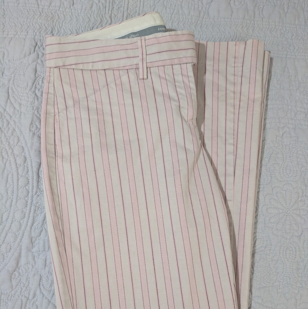 ♥️Banana Republic pink pinstripe dress pants